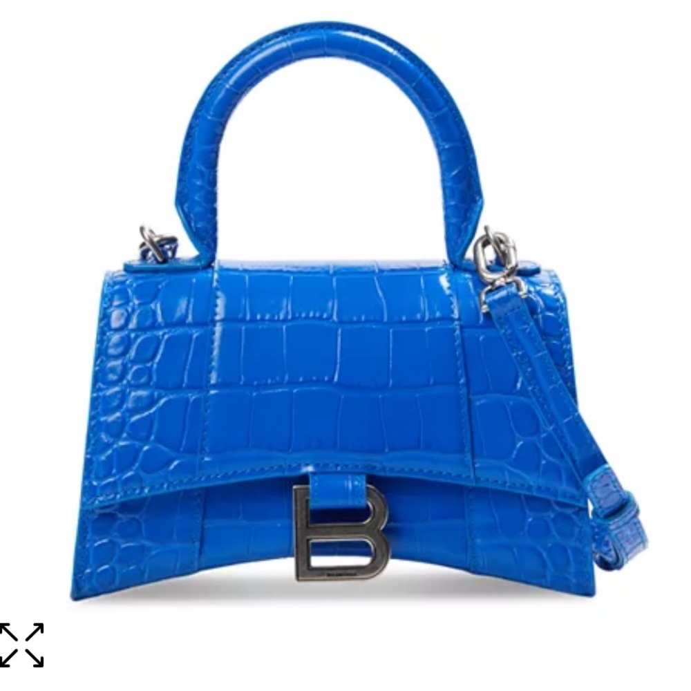 Balenciaga Embossed Hourglass XS Top Handle Bag